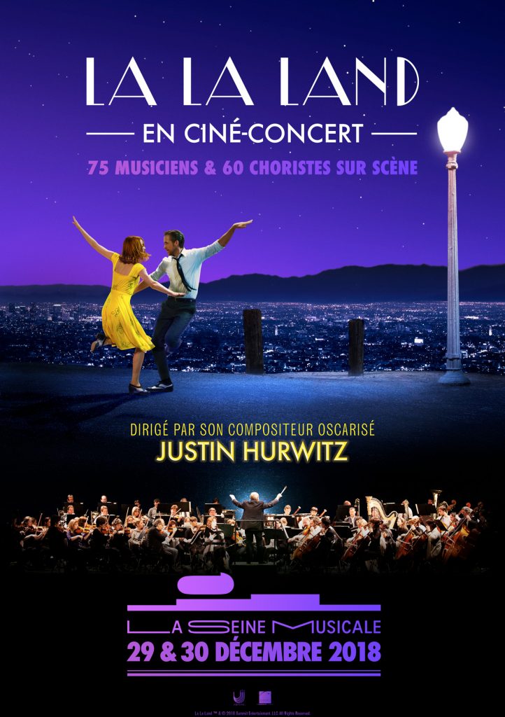 affiche de la la land en ciné-concert organisé par Ugo&Play